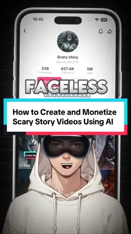 How to create and monetize scary story videos using AI 🤔 #tiktokautomation #aitools #ai #contentcreator #makemoneyontiktok 