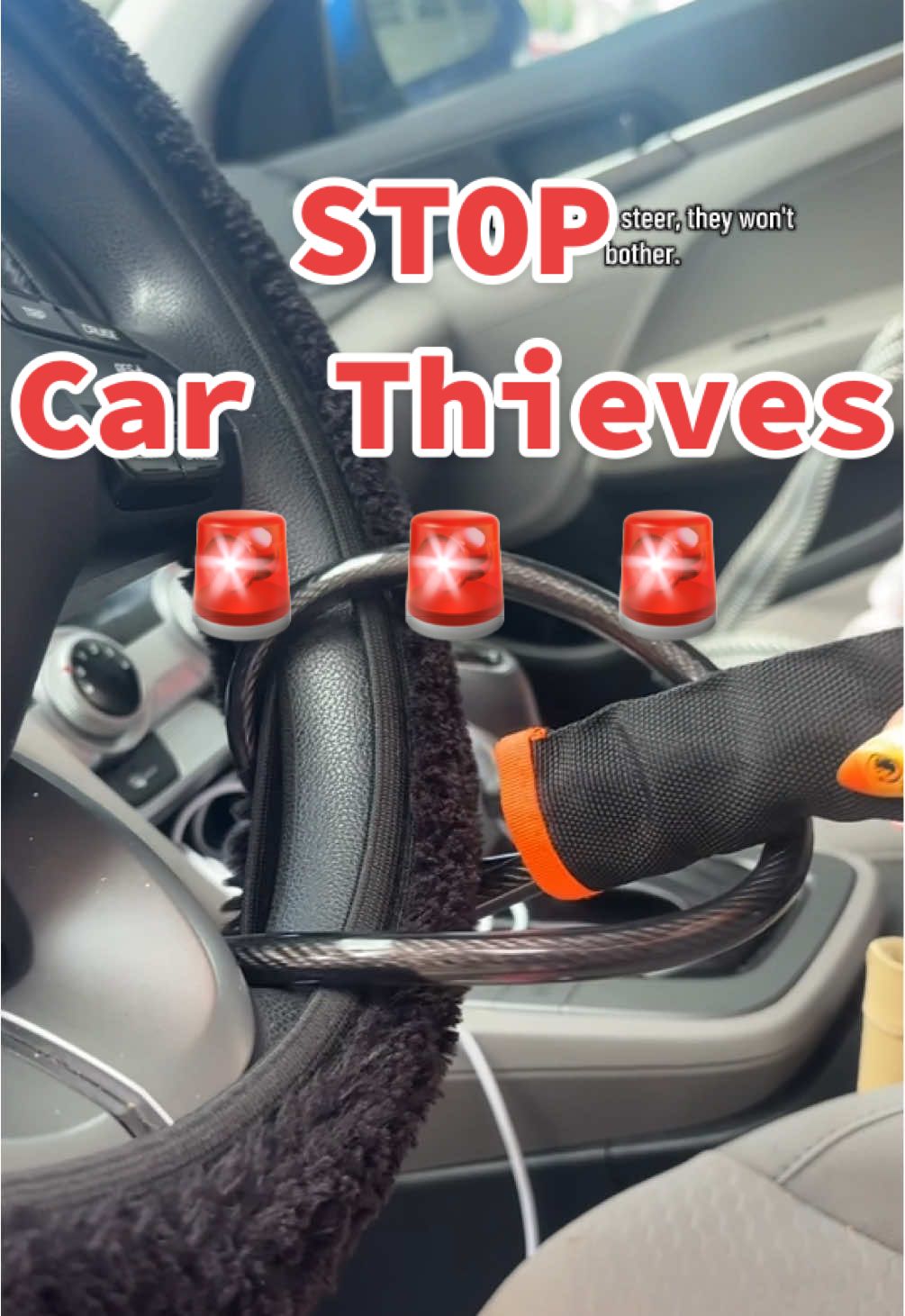 This steering wheel lock stops thieves from even trying. 🔒🚗 #carsecurity #hyuandai #steeringwheellock #antitheft  