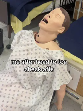 Check offs had me fighting for my LIFE in the skills lab 😭🩺 not me forgetting light palpation of the abdomen bc of making a correction and losing track of where i was💀 but i PASSED THO Hashtags: #NursingSchoolStruggles #CheckOffsMood #NurseTok #ClinicalCheckOffs #FutureNurse