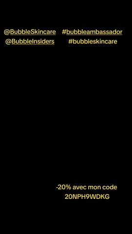 -20% avec mon code 20NPH9WDKG 😉🫶 🫧Bubble Skincare https://share.google/AsSSREppo22wWVEIZ #bubbleambassador  #bubbleskincare @Bubble Insiders  @Bubble Skincare #skincare #beauty #cosmetics 