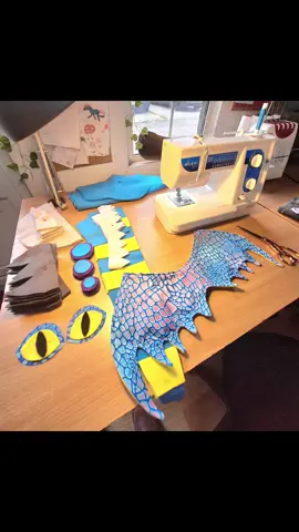 So many stages to creating this Stormfly jacket costume...Orders opening now for Xmas gifts. #howtotrainyourdragon #Stormfly #slowfashion #kidscostume #workinprogress 