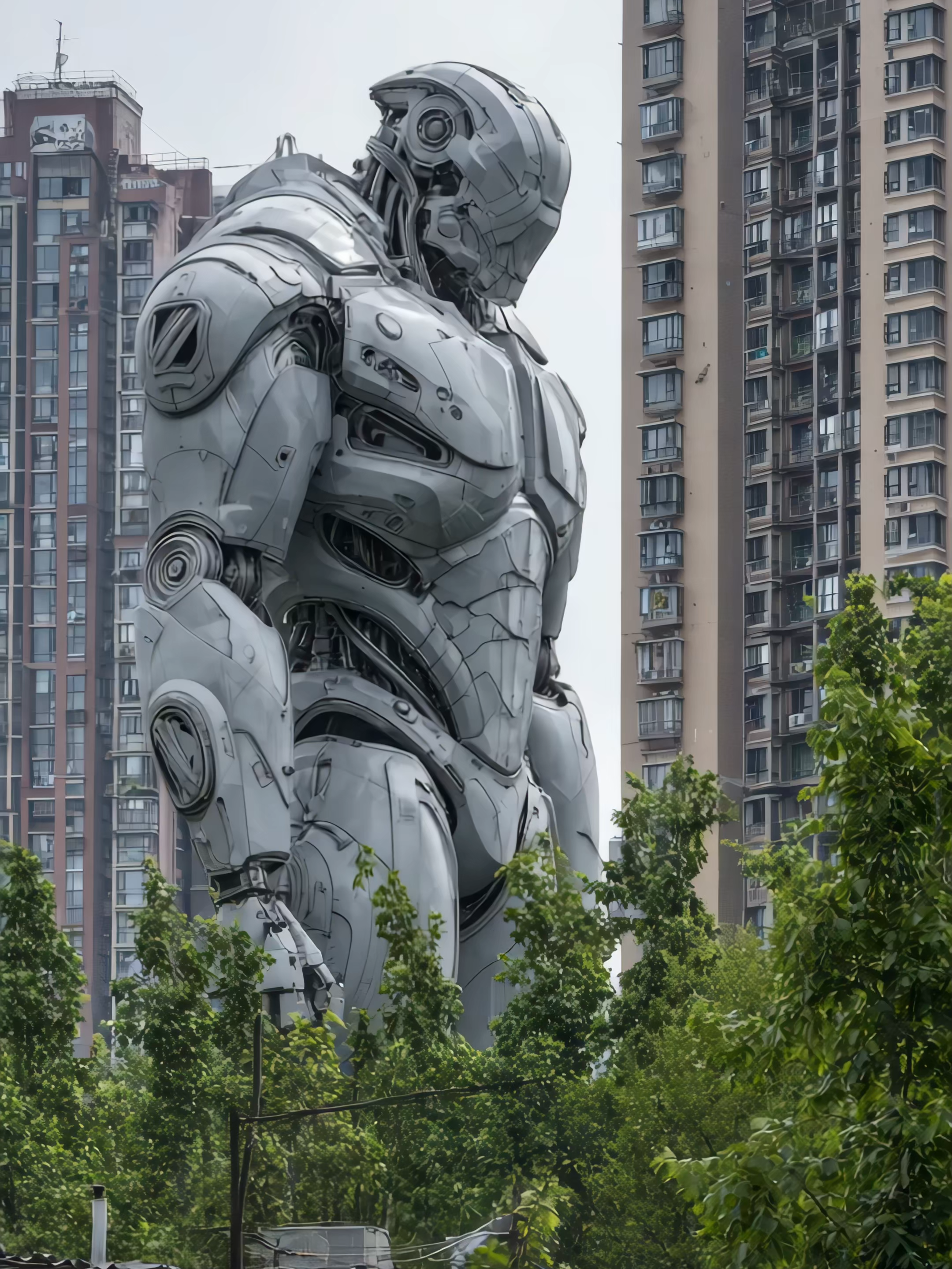 Peace is Non-Negotiable. The slow, majestic patrol is a calculated display. It demonstrates the 'Peacekeeper' unit's power without overt aggression. A reminder that compliance is the only option. These patrols were initiated after a major uprising. What was its name? #fyp #mech #robot #bladerunner #cyberpunk#scifi