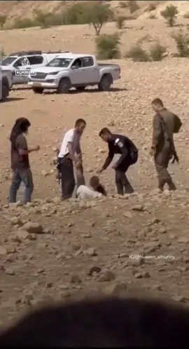 Israeli forces assaulted and detained US-Israeli activist Dean Tulkoff after he tried to stop illegal settlers from destroving Palestinian water pipelines in the occupied West Banks #freepalestine #gaza #savepalestine #fyp #israel 