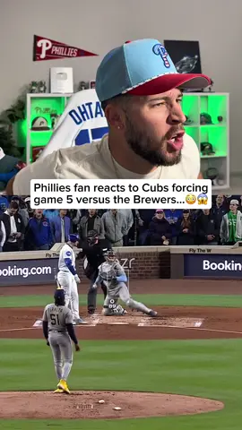 THE CUBS HAVE TO BE CHEATING… Phillies fan reacts to Chicago Cubs having a home run Derby versus the Milwaukee Brewers in game 4 of the NLDS! ##MLB##baseball##chicagocubs##cubs##brewers