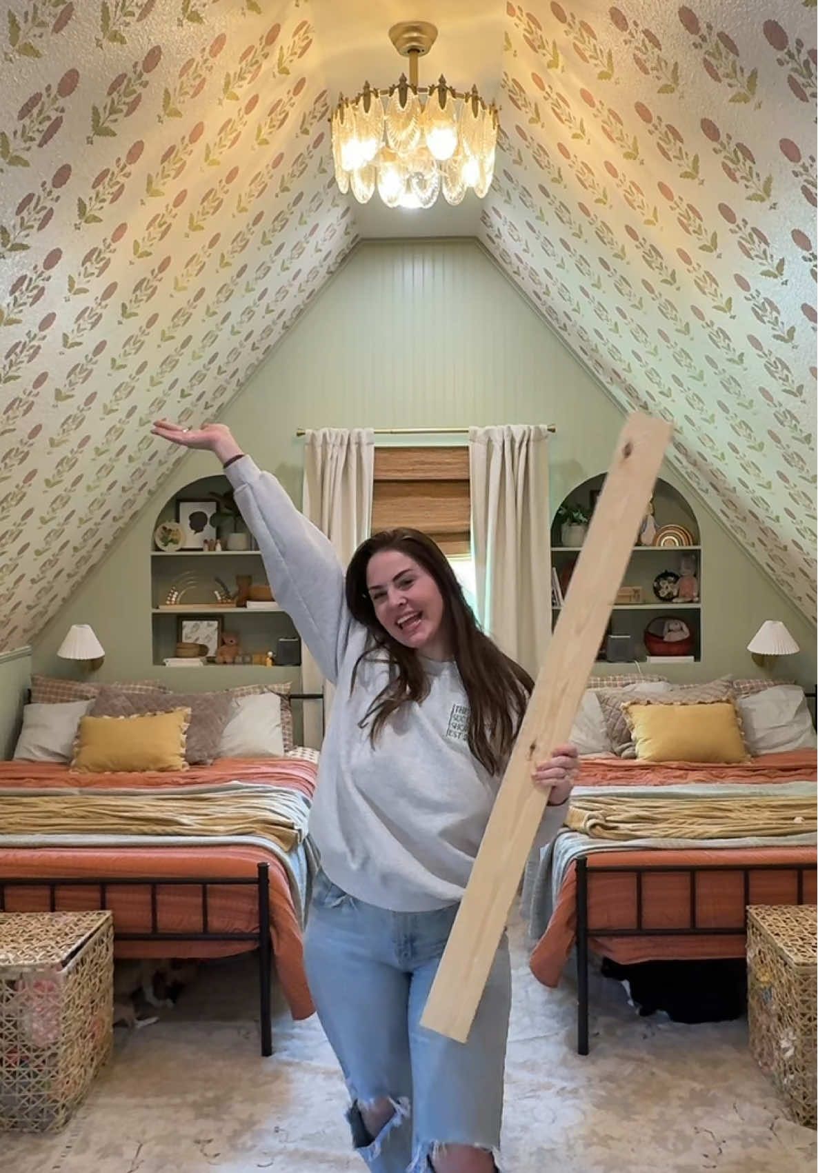 The girls room is done!!! Well almost, we have a few little things to do but the construction part is over and they’re finally in their new room 🥹🤍  #girlsroom #inspo #transition #homedecor #homeprojects 