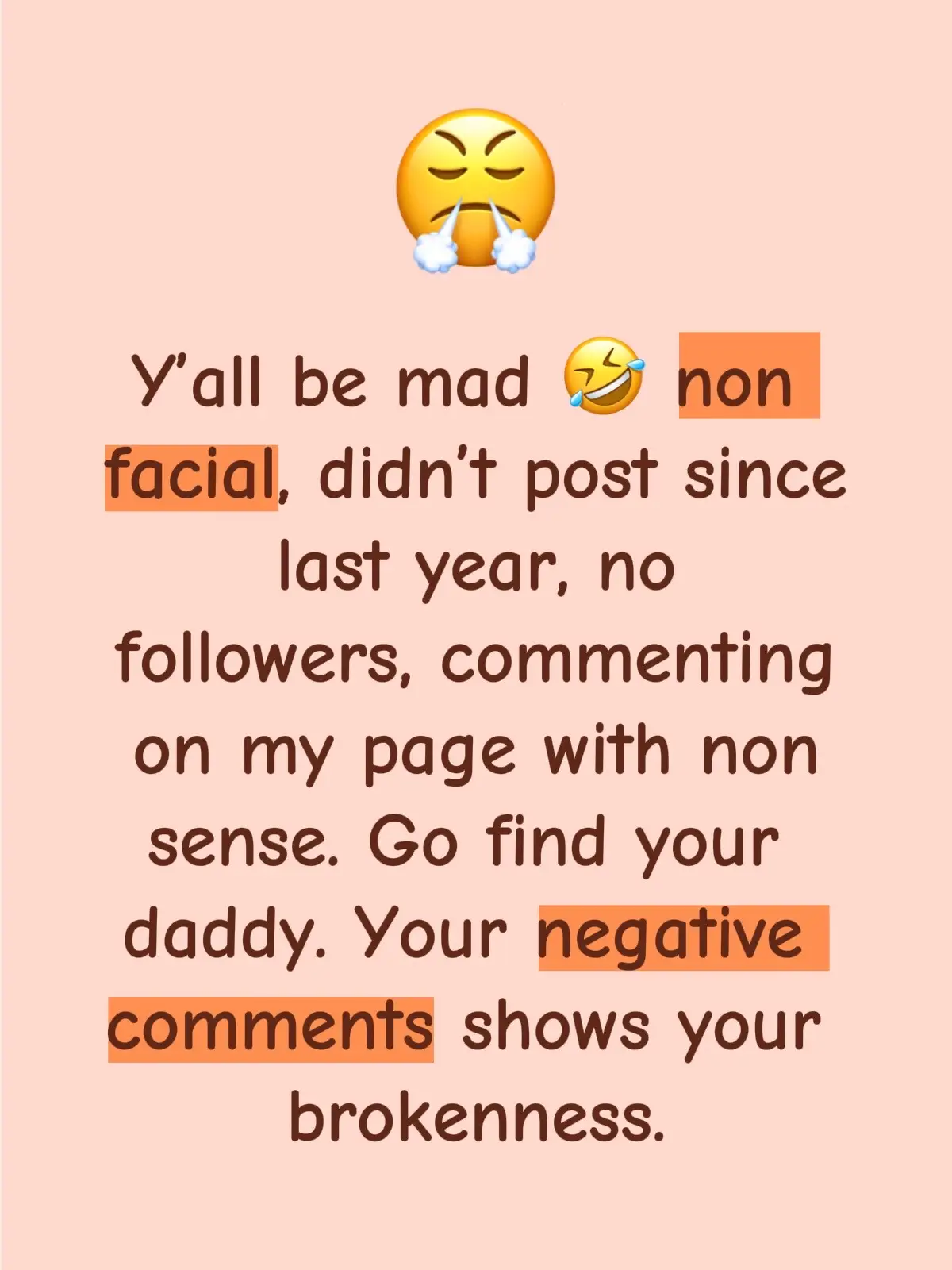 Y’all all the same person obsessed over the same person. Your not my type. Go find your type. Thanks for getting my views and comments up 🤣