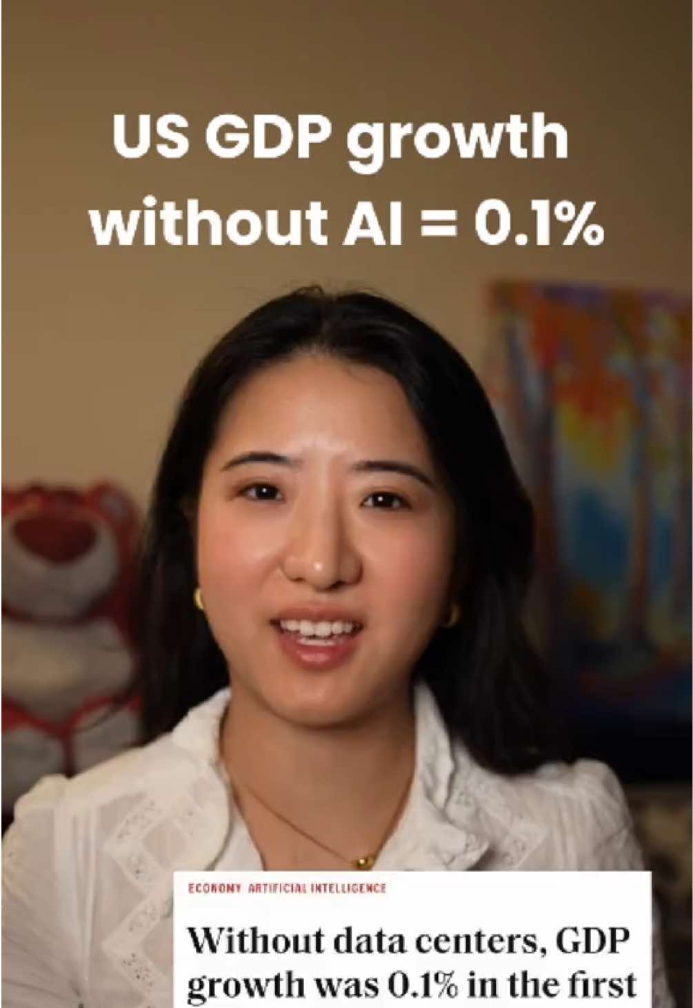 A Harvard economist just showed that 92% of US economic growth came from AI infrastructure. Without it, we'd have 0.1% growth in H1 2025. The entire economy is riding on a $400B bet that AI pays off. Is this brilliant or risky? Part 2: the arguments FOR the boom. #techtok #ai #datacenter #economy #gdp