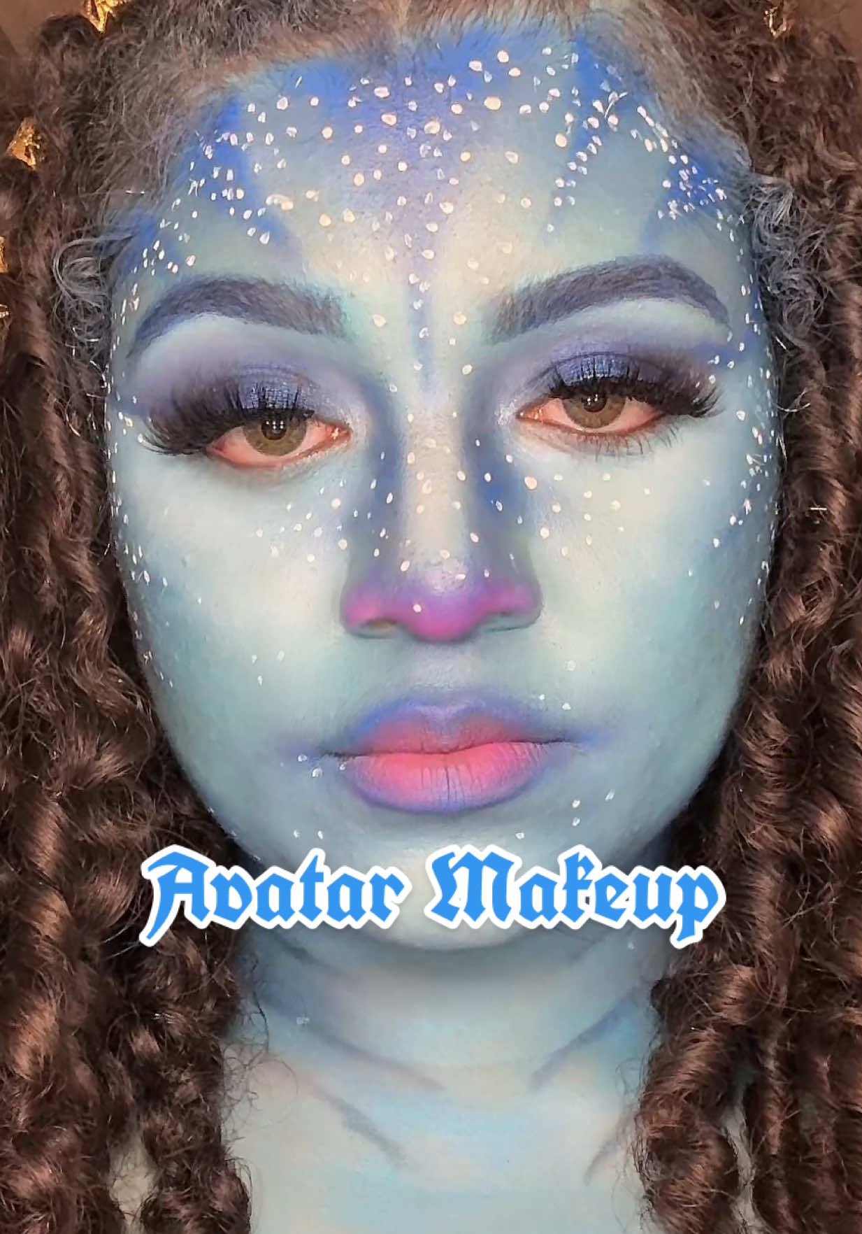 Here’s a little tutorial on how I turned myself into an avatar 😌🩵 #avatar #avatarmakeup #halloweenmakeup #makeup #makeuptutorial 
