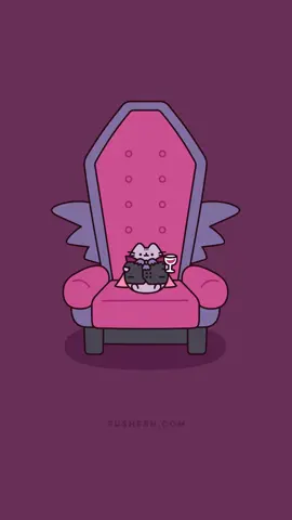 🦇 🍷 🌙 #Vampurr #Pusheen #fyp #PusheenHalloween #spookyszn
