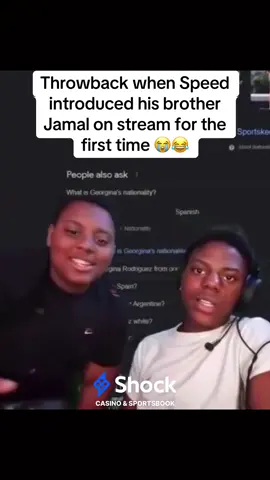 Throwback when Speed introduced his brother Jamal on stream for the first time 😭😂 #ishowspeed #fyp #foryou #viral #jamal 
