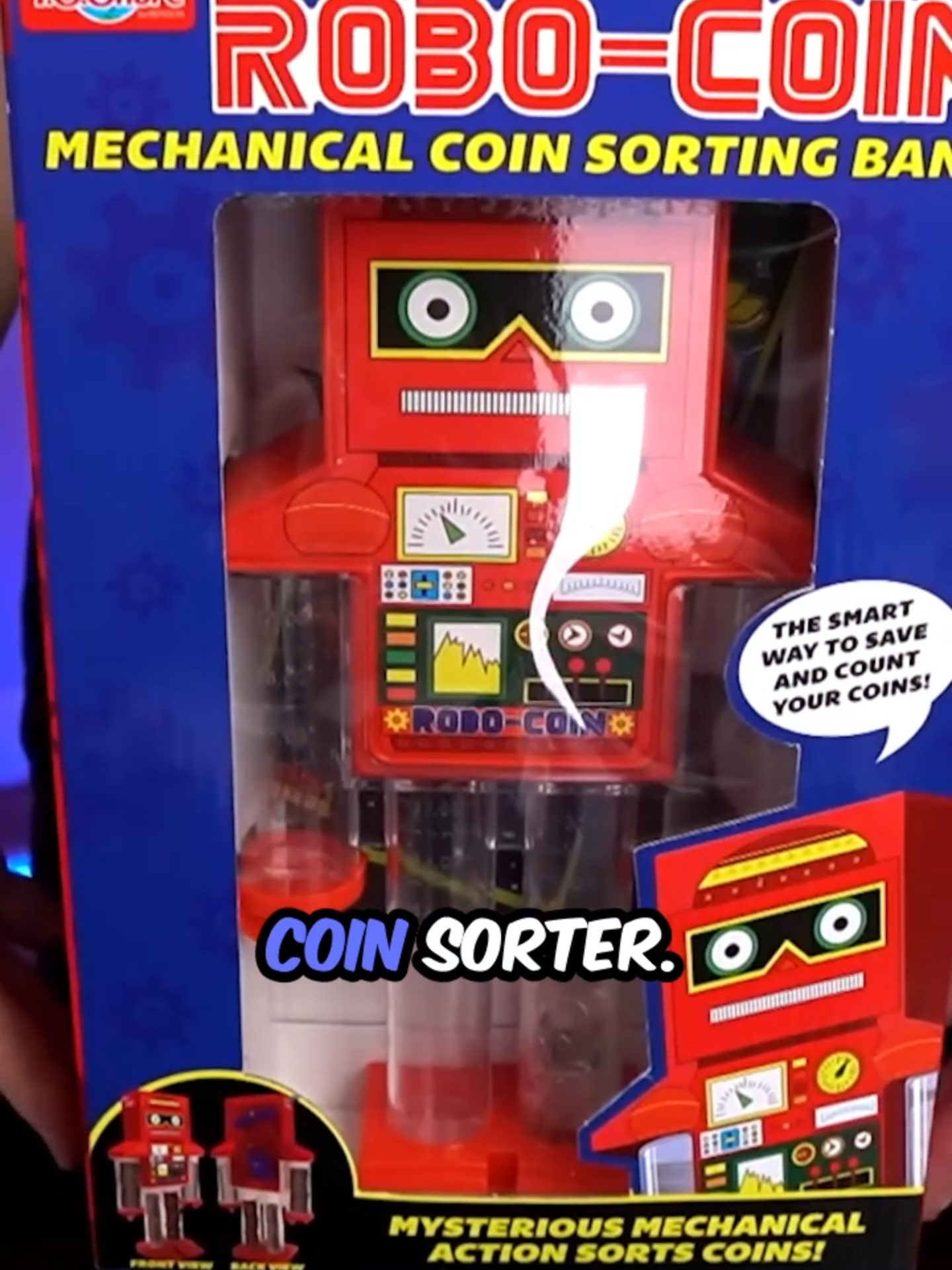 A Robot That Sorts Your Coins? 🤖 #gadgets #amazon #amazonfinds #robocoin #robotcoinsorter #coinsorter #piggybank #retro #viral #trending