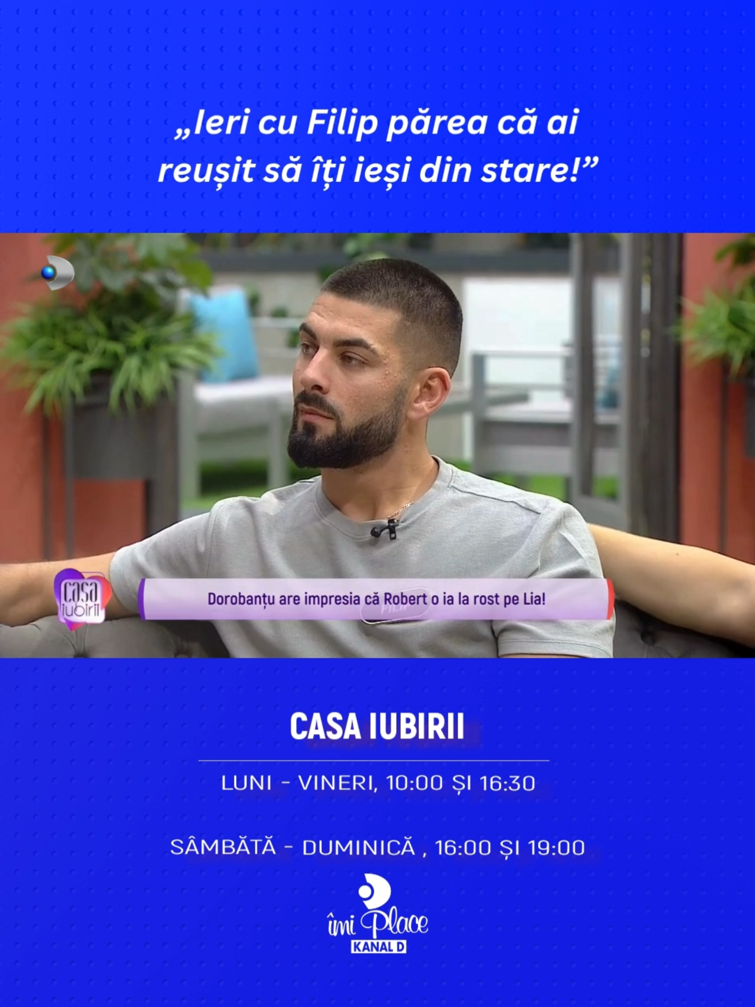 Lia încearcă să își ascundă emoțiile, dar Robert simte că ceva s-a schimbat. 😅 „Nu e gelozie”, spune Lia, dar oare ce simte cu adevărat? A fost doar o stare de bine, sau poate ceva mai mult? Voi ce spuneți?😱 #casaiubirii #kanaldromania #showbiz