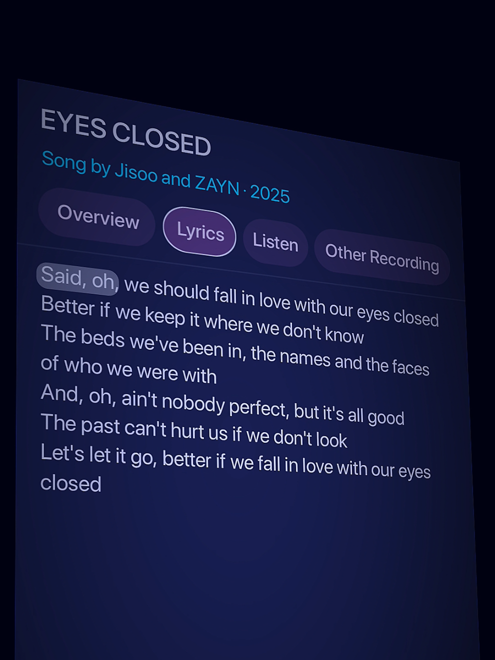 Eyes Closed 🎶🎧 #lyrics #music #jisoo #eyesclosed #lyriqueenn 