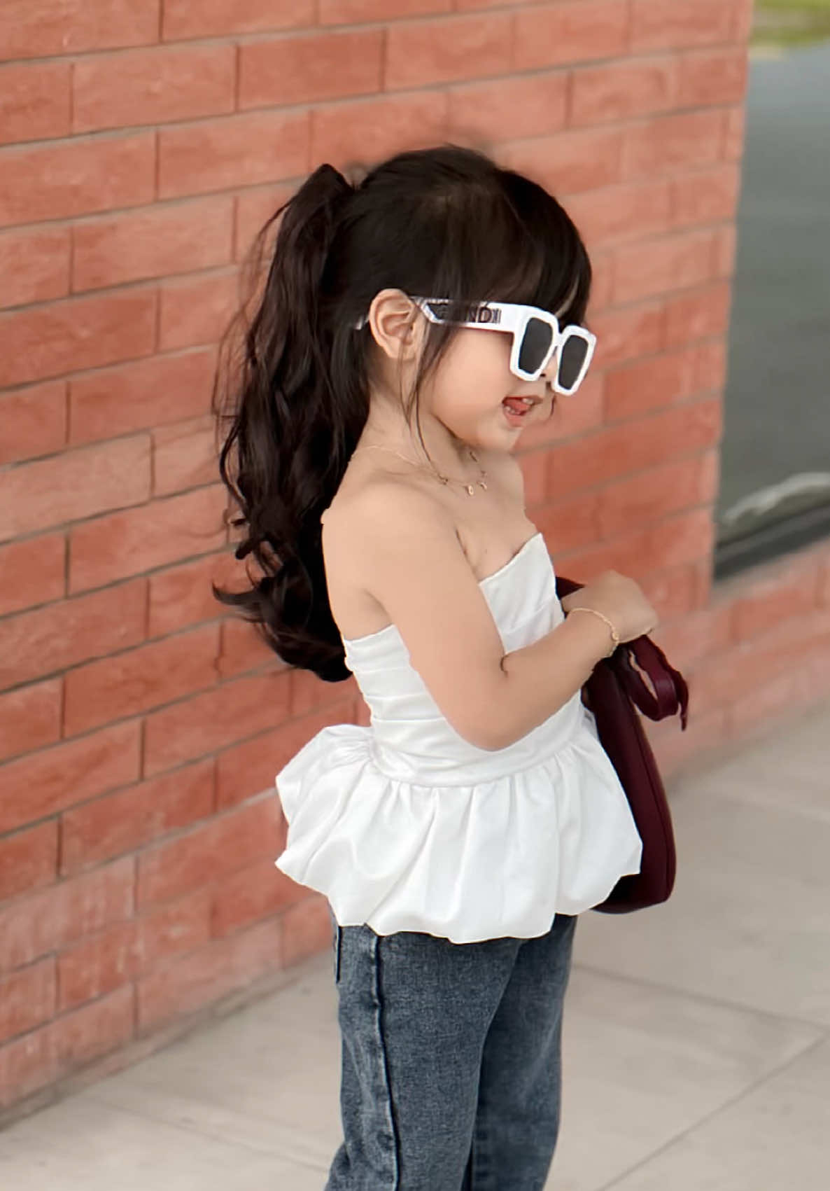 Sayaaaang😍🤏🏻 Top @mamihlove_official  #masyallahtabarakallah #bayilucu #OOTD #babiesoftiktok #ootdanak 