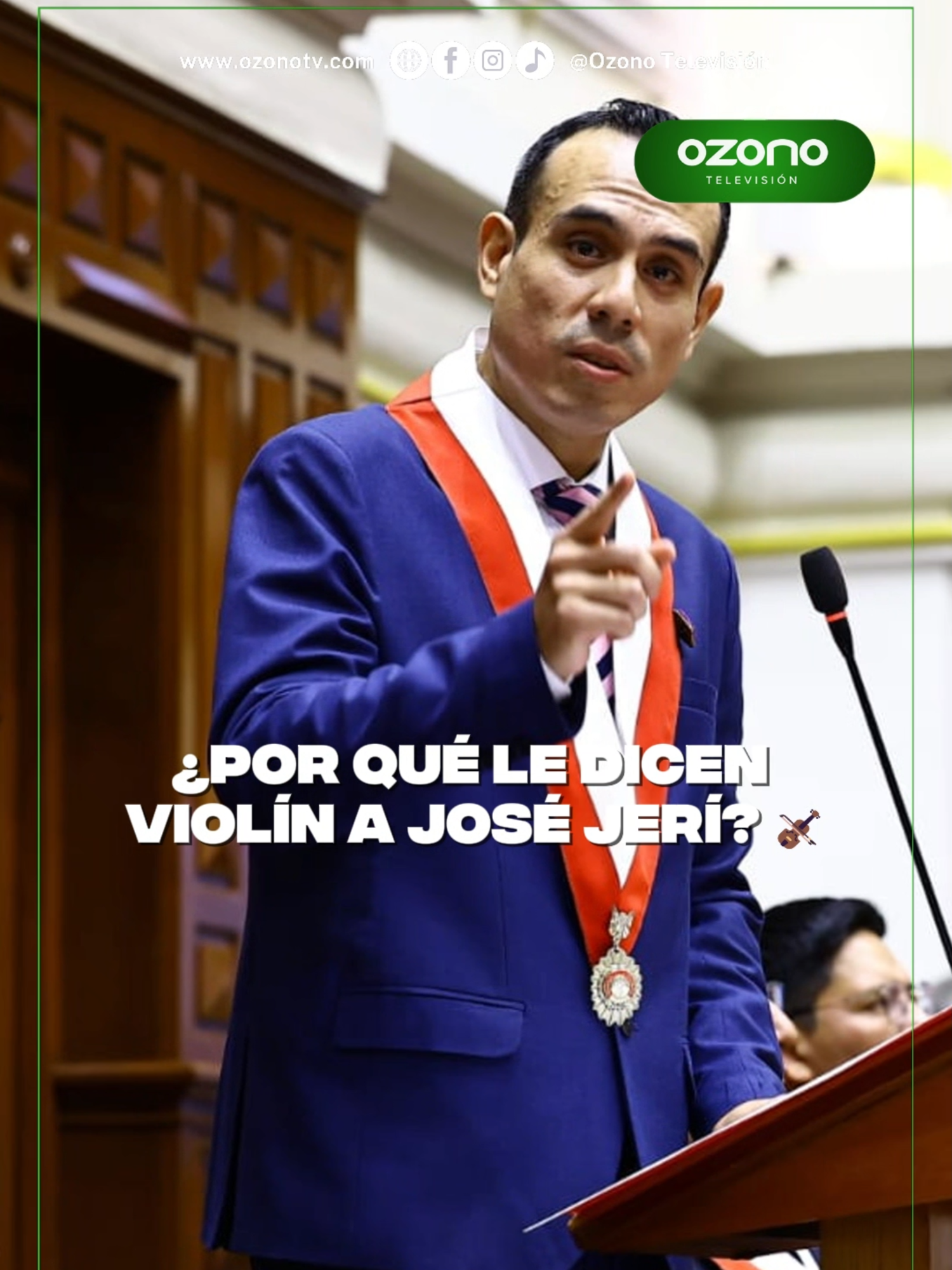 ¿Por qué le dicen violín a José Jerí?  #viral #ozonotv #paratii #josejeri #peru #presidentedelarepublica