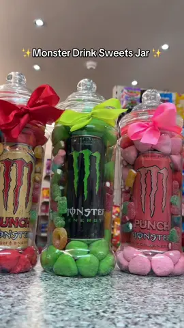 Sweets & Drink in a jar ✨ All Flavours Available, Get them today from us! Cheapeast jar deals - Perfect Gift Idea #viral #tiktokviral #monsterenergy 