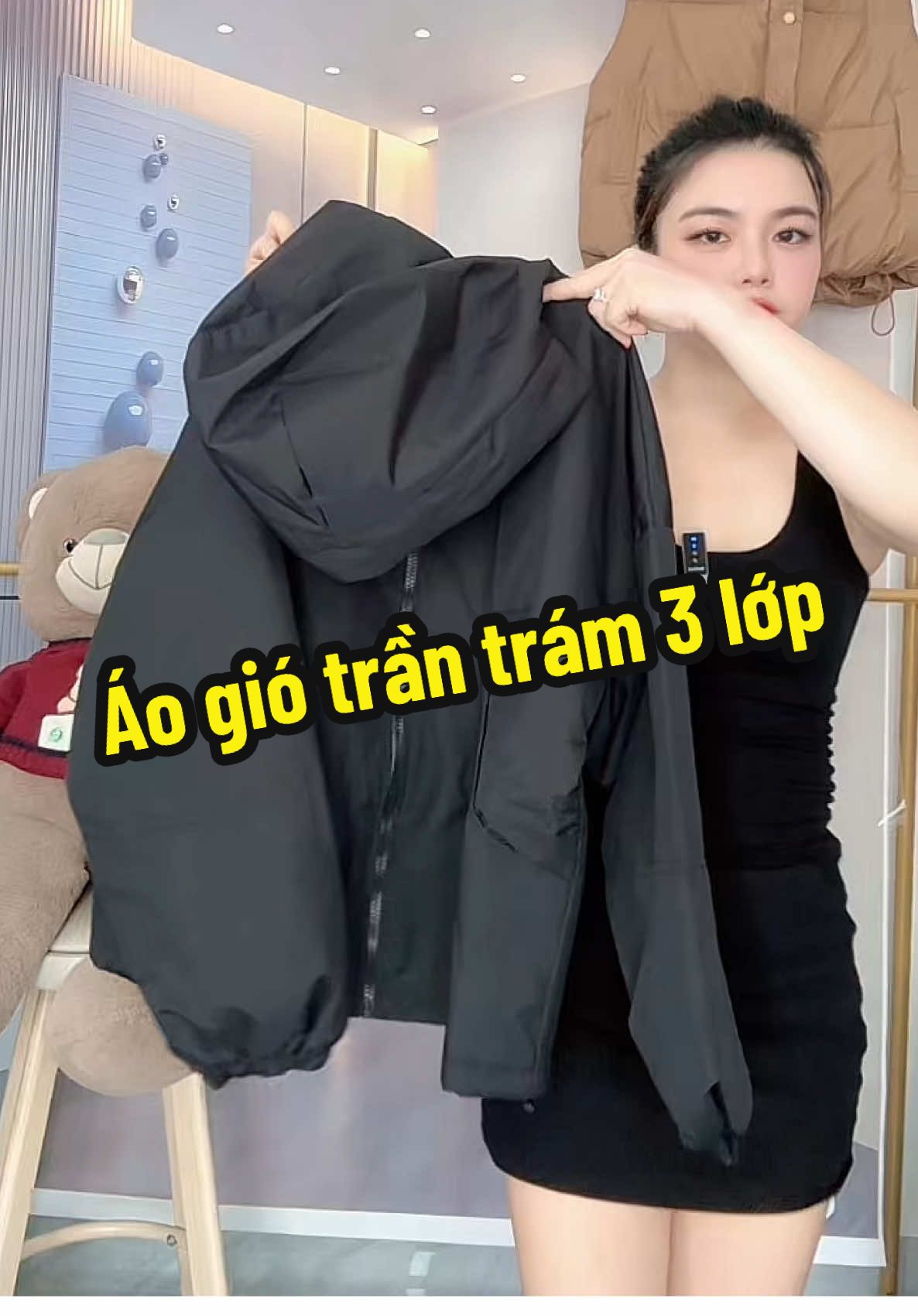 Áo gió trần trám 3 lớp túi chéo #nguyenthomreview #aogiochongnuoc #aogiotrantram #aogio3lop 