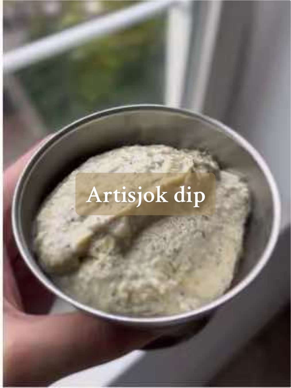 Artisjok dip! 🌸 Tip: vergeten in de video, maar wat citroensap erbij maakt het helemaal af! 🍋 #borrel #dipjes 