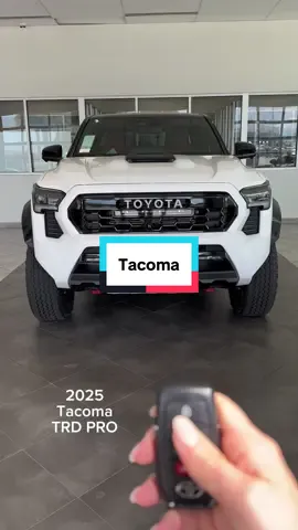 2025 Toyota Tacoma TRD PRO ASMR . TSRP as shown $64,135 . Assembled in GUANAJUATO, MEXICO .  Color: ICE CAP W/BLACK ROOF/COCKPIT RED . 🔗 Click in the link in bio for pricing and additional information.  . 🚗 Follow @courtesytoyotabrandon for more Toyota content  #asmr #toyota #tacoma #trdpro #toyotatacoma 