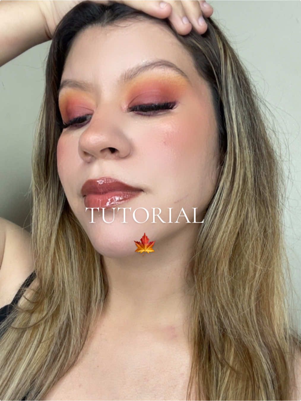 Replying to @Kurly G | HTX Creator easy eyeshadow tutorial for this fall makeup look 🍁love this makeup @Morphe Cosmetics @KISS Lashes  #makeuptutorial #makeuplook #fallvibes #makeuptok #easymakeup 