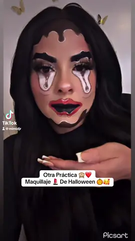 Otra Práctica 🙈❤️ Maquillaje 💄 De Halloween 🎃🥰 #fyp #foryou #foryoupage #parati #boricua 🇵🇷