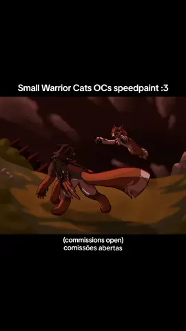 (COMMISSIONS OPEN - COMISSÕES ABERTAS) I like how this one turned out :] These are my warrior cats OC's, Hawkclaw(tortoiseshell with wings) and Houndfrost(the orange one) I'm going to explain their stories eventually!! #fyp #digitalart #oclore #warriorcats #warriorcatsoc 