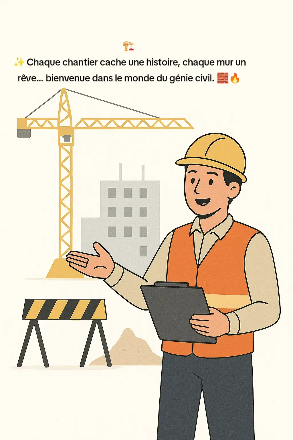 🏗️ Bienvenue là où chaque plan devient une vision, et chaque effort une fondation du futur. 💫   #GenieCivil #EtudiantIngenieur #Construction #PlanDuFutur #IngenieurEnHerbe 