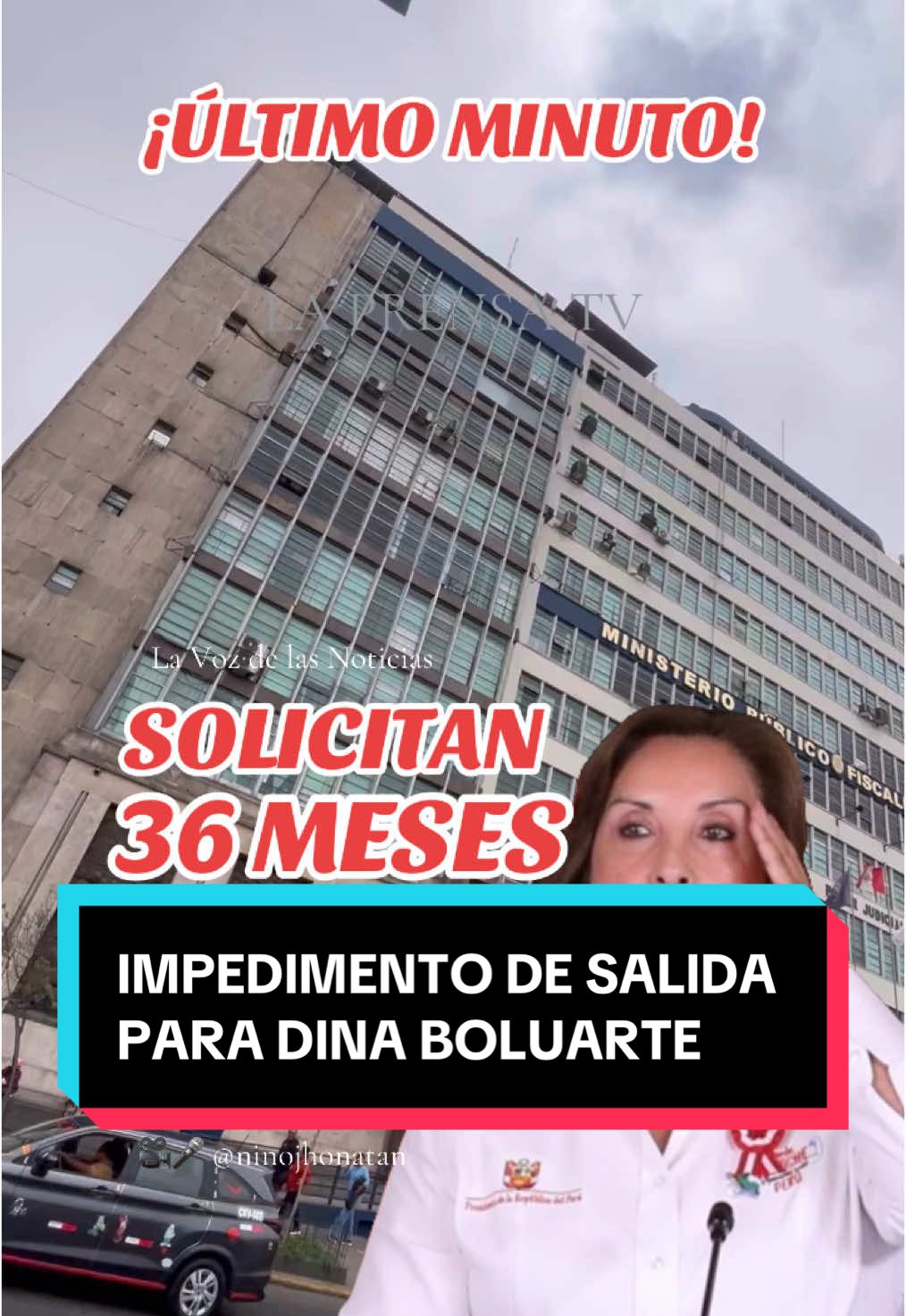 🚨 LO ÚLTIMO 🚨 Fiscalía de la Nación solicita al Poder Judicial dictar 36 meses de impedimento de salida del país contra la expresidenta Dina Boluarte, en el marco de las investigaciones que enfrenta durante su gestión. #ultimominuto #lavozdelasnoticias #dinaboluarte 