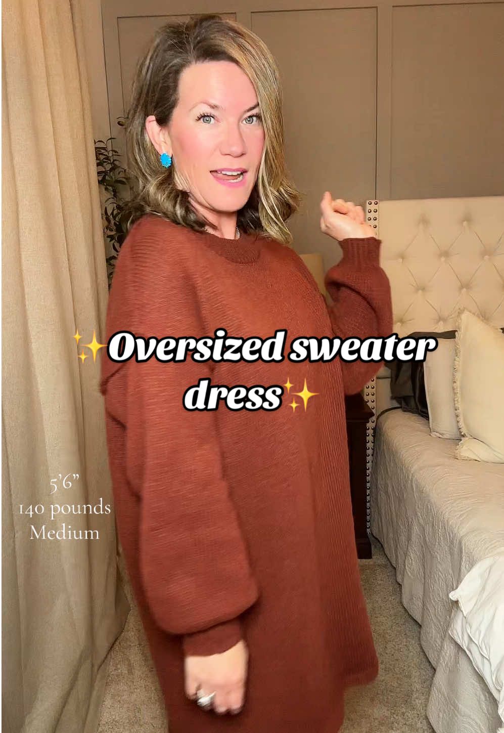 This is such a great quality, oversized sweater dress!! I love the fit, the color, and the coziness!😍👏🏻👏🏻 #sweaterseason #sweaterdress #oversizedsweater #comfyclothes #falldealsforyou 