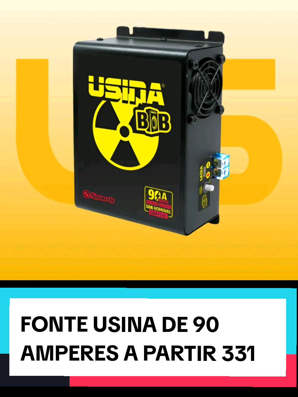 Fonte e Carregador Usina Bob 90a#amperes