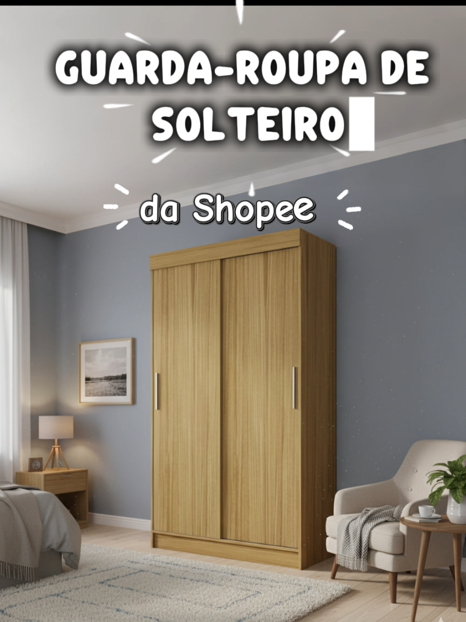 🚪✨ Seu quarto merece esse upgrade! O Guarda-Roupa Solteiro Sirius traz espaço, estilo e aquele acabamento elegante que muda tudo 🏡 💫 2 portas, 2 gavetas e design moderno pra deixar tudo no lugar com charme! ⚡️ Tá saindo rápido — garante o seu antes que acabe! 👉 Link nos comentários ou comente EU QUERO que envio o link 😊 #ShopeeAfiliados #ShopeeCasa #DecorTikTok #ShopeeBrasil #Organização  