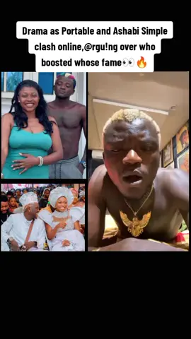 Drama as Portable and Ashabi Simple clash online,@rgu!ng over who boosted whose fame👀🔥 #portablebaeby #portable  #ashabisimple #juicyblog247 #tiktokviral 