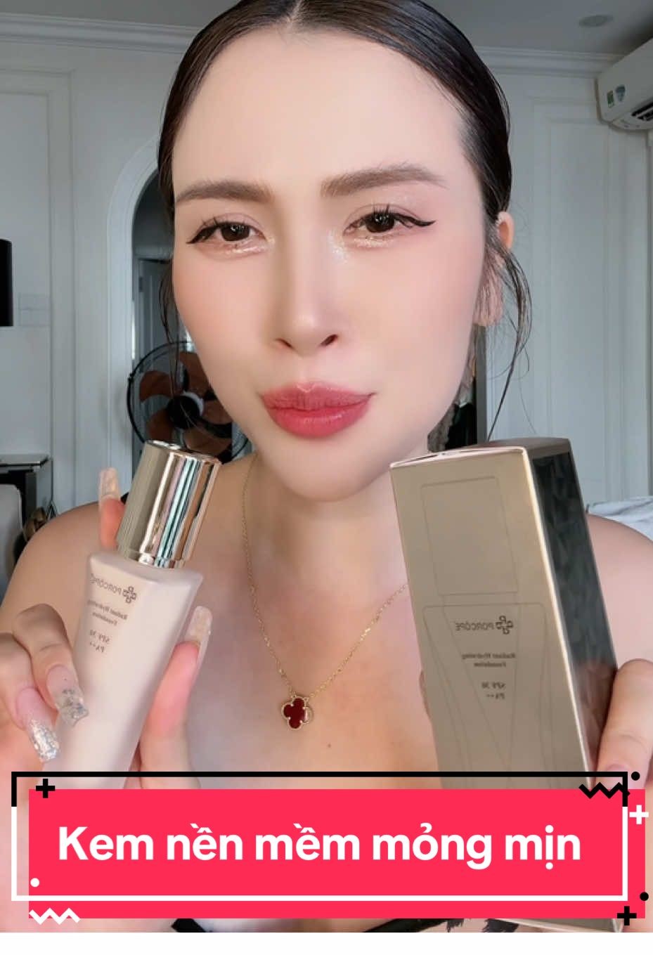 Kem nền nội địa Trung mỏng mịn mướt#luyenlonglanh #me4con #makeup #kemnen 