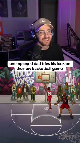 unemployed dad tries his luck on the new basketball game #dad #kickstreaming 