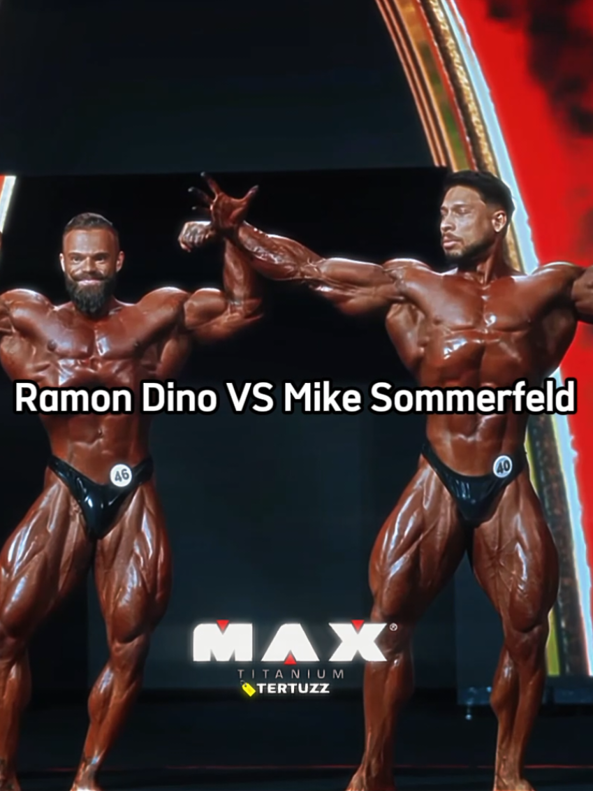 Ramon Dino VS Mike Sommerfeld 💀 | Cupom de Desconto 🏷 TERTUZZ na @Max Titanium - Loja  #ramondino #gymedit #mrolympia #maxtitanium #bodybuildingmotivation 