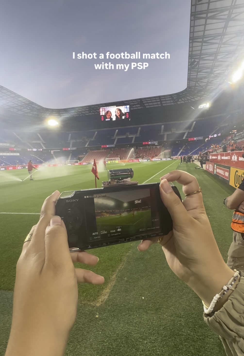 Got a last-minute credential, no camera on me but still pulled up with a PSP. 🎮  #psp #MLS 