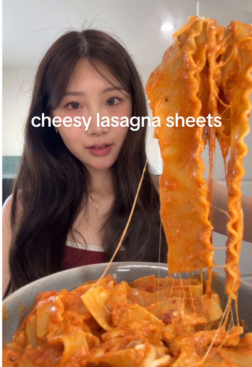🤤#cheesylasagnasheets #mukbang #eatwithgg 