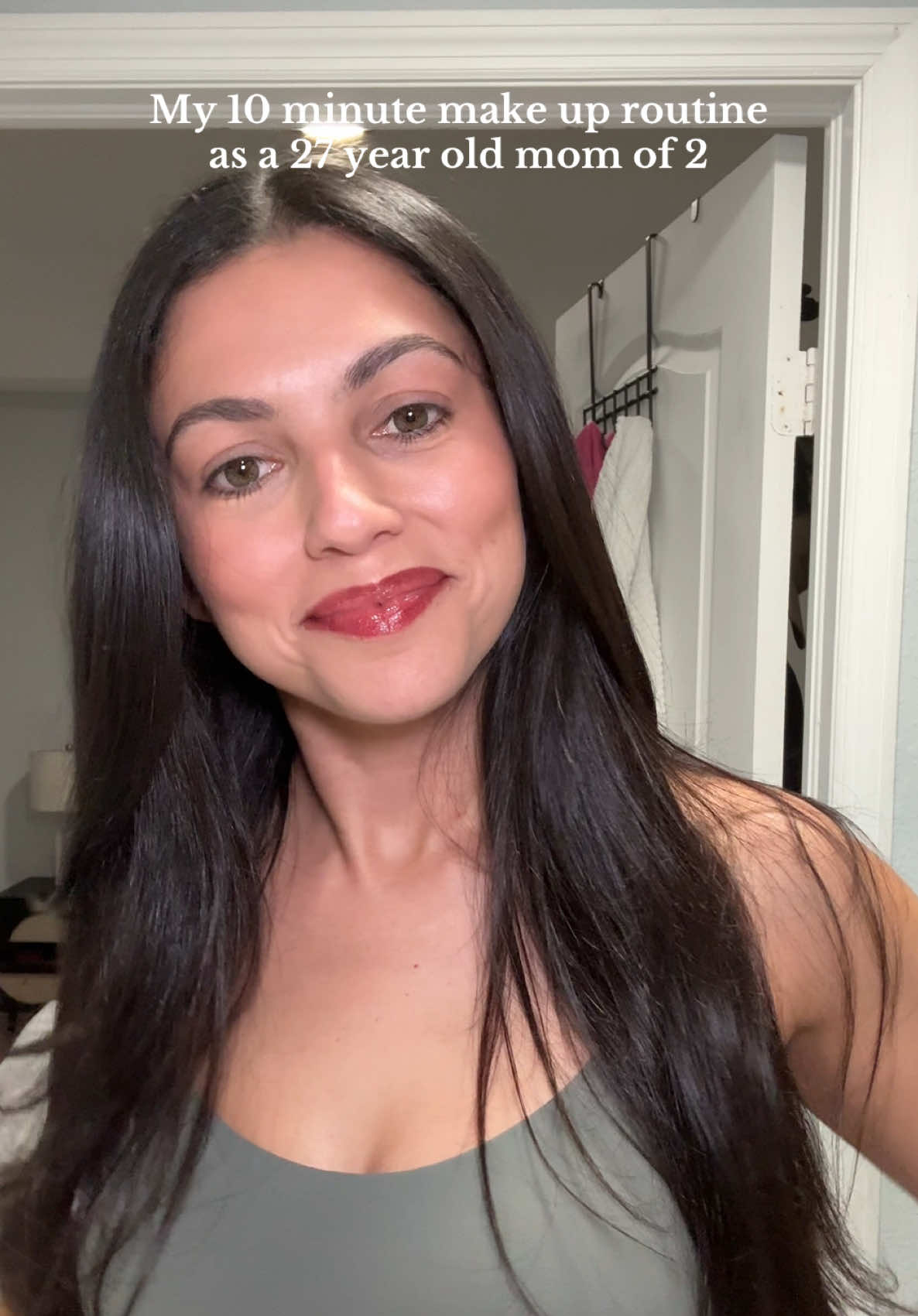 My 10 minute makeup routine as a mom of 2💕 @loréal paris usa @Maybelline NY @Rare Beauty @Saie @e.l.f. Cosmetics #momlifebelike #MomsofTikTok #youngmomsoftiktok #mominfluencer #autismmomlife 