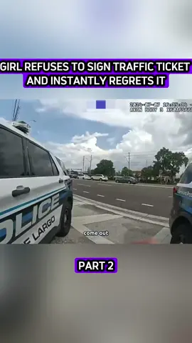 Girl Refuses to Sign Traffic Ticket and Instantly Regrets It #police #cops #bodycam #foryoupage #2 
