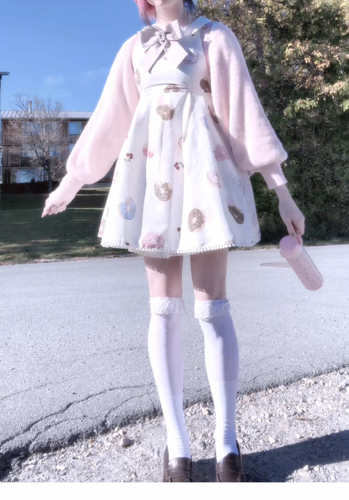 I was so nervous bcs there were ppl around :,)  . . . #地雷系 #OOTD #fitcheck #ankrouge #fypシ 