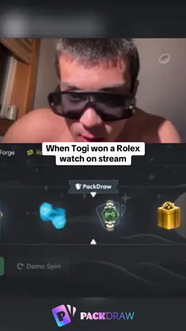 When Togi won a Rolex watch on stream #kickstreaming #togi 