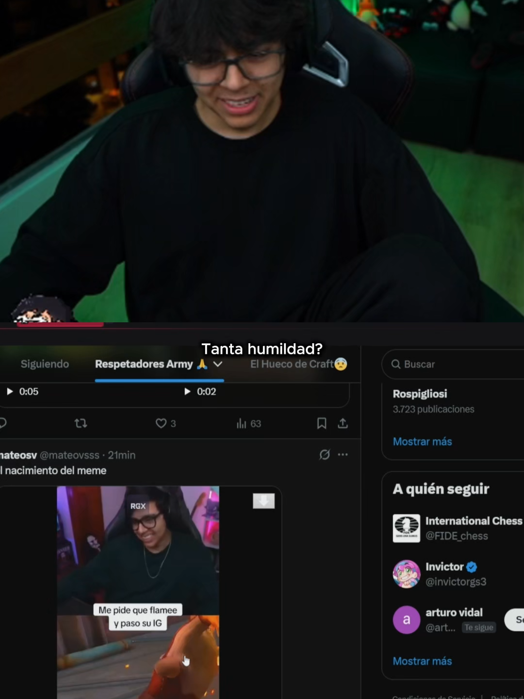 Tanta humildad? #paratii #viral #fyp #humor #kick #daarick #twitch