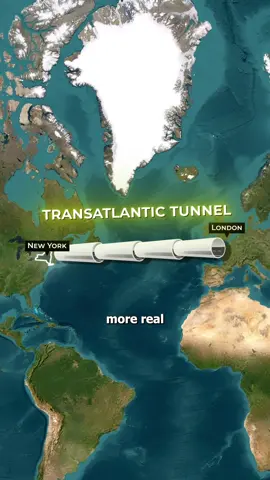 A tunnel connecting New York and London, Europe and North America. Transatlantic tunnel #newyork #london #Europe #america #train 