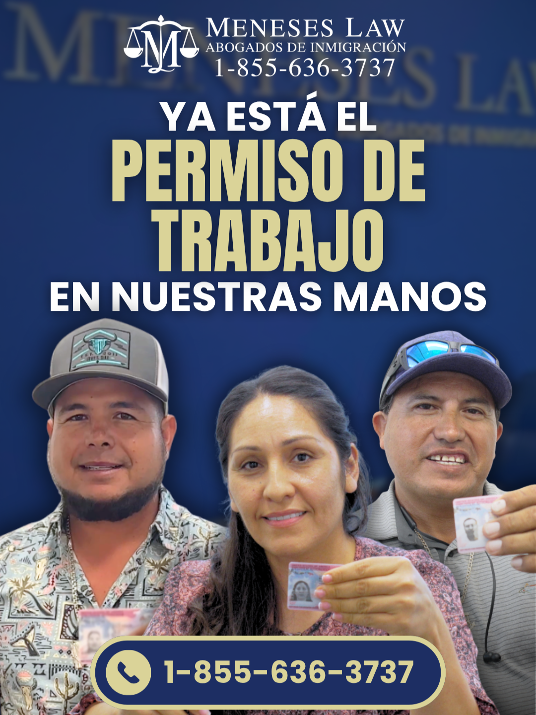 💪 Un documento que cambia vidas. ¡Felicidades a nuestros clientes! ✨🇺🇸Dedicados a Resultados!🇺🇸✨ 🗣Permiso de trabajo! 🗣Residencia! ✅¿Casado o divorciado de un ciudadano? ✅¿Tiene hijo ciudadano mayor de 21 años? ✅¿Y antecedentes penales mínimos? ¡Llámenos! 📞1-855-MENESES ☎️1-855-636-3737 Estamos a sus órdenes todos los días de 7am a 10pm CT para agendar su consulta. #abogadadeinmigracion #abogadameneses #meneseslaw #CambiandoVidas #abogada #inmigracion #permisodetrabajo #htx #houston #residencia Les recordamos que toda la información vista en el video es general y no constituye consejo legal. Cada caso requiere una consulta personalizada con el equipo de Meneses Law. Este video no implica representación legal.