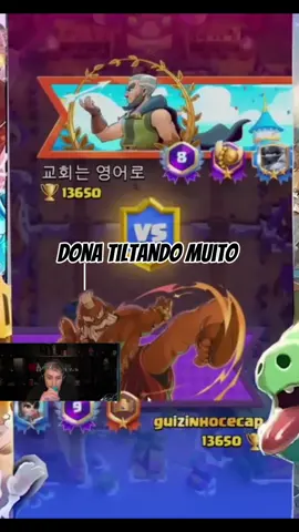 Dona tiltando muito no clash Royale 😂😂.#dona #clashroyale #fy 