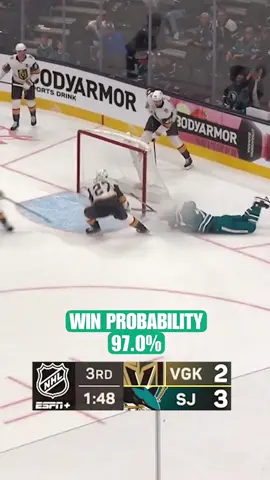 San Jose had their opening night dub in the BAG… until they didn’t 😬 #NHL #hockey #hockeytiktoks #sanjosesharks #vegasgoldenknights 