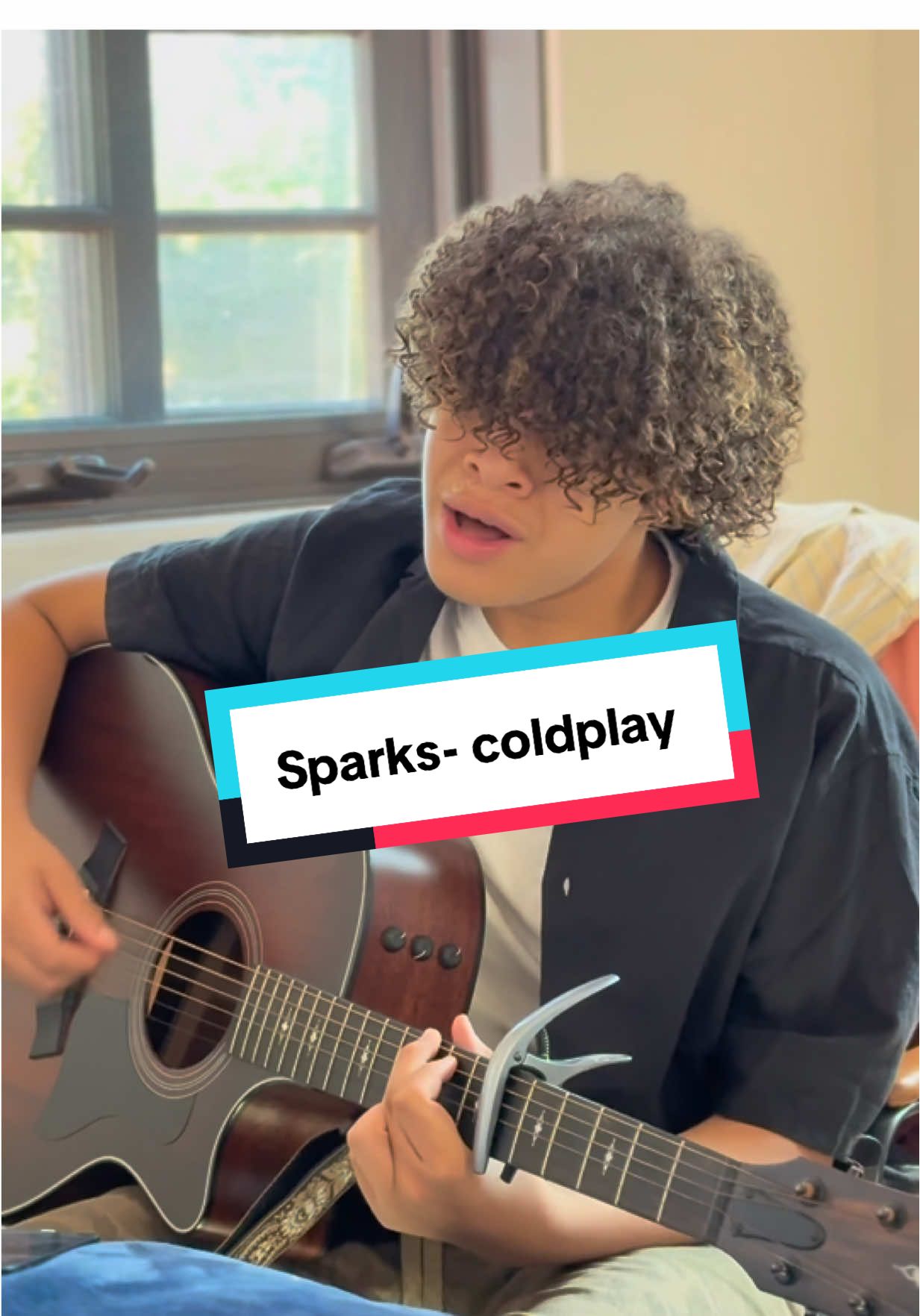 Sparks - @coldplay  This song lowk hits different😭🙏🏽 #sparks #coldplay #cover #singer #guitar 