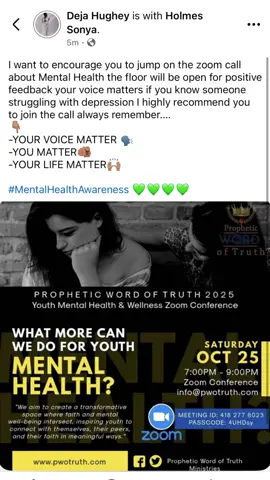 I will be giving advice about Mental Health. 💚💚
