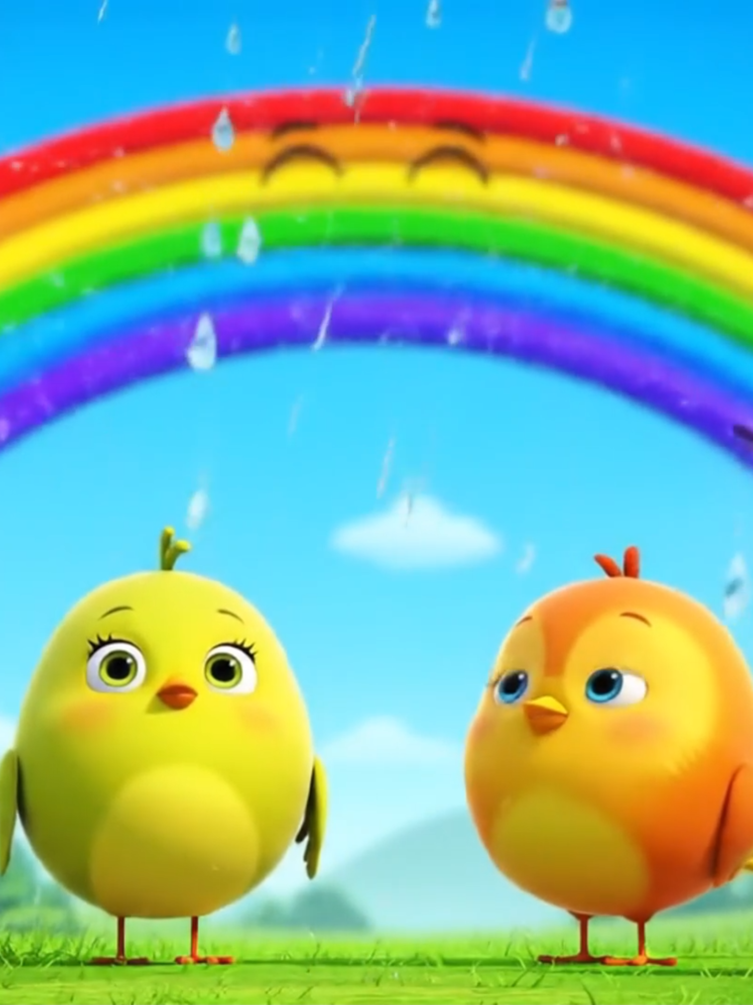 AS CORES DO ARCO-ÍRIS  #fy #infantil #criança #animais #arcoiris #cores