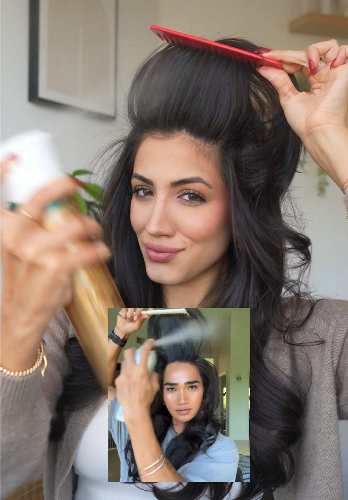 Trying the viral Volume Hack😍🔥  #hairtok #hairhack #fallhair #hairtrends #fypシ IB: @bretmanrock 💖